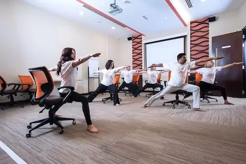 Yoga as an office event ideas