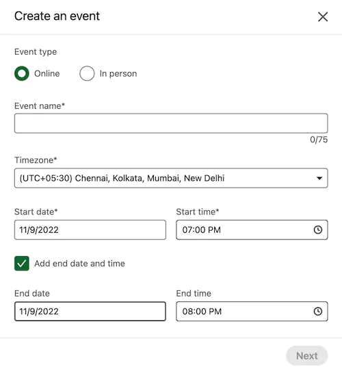 How to create events on LinkedIn