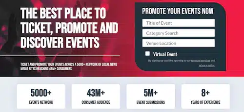 Free Event Listing Website - Evvnt