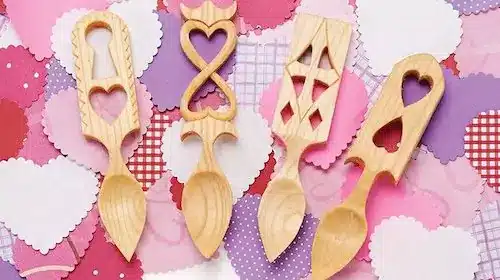 Carved spoons for valentine's day event ideas from Wales