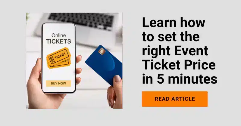 article on how to set correct event ticket price
