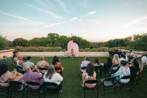 book launch event outdoors