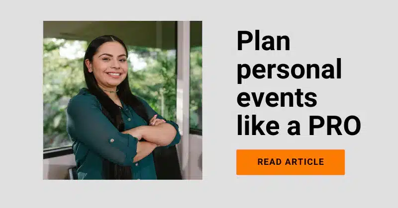 Complete guide for planning personal events