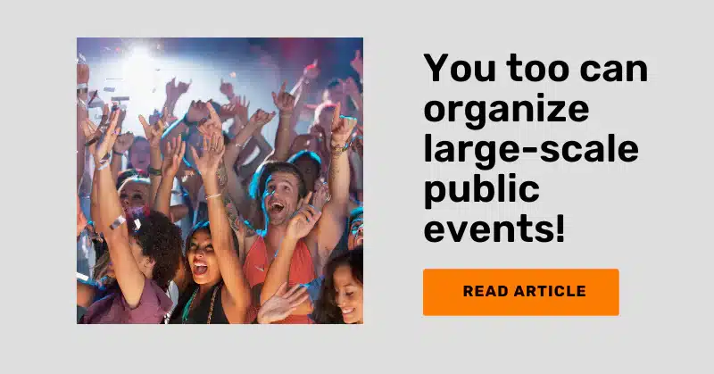 what are large scale public events and how to organize them