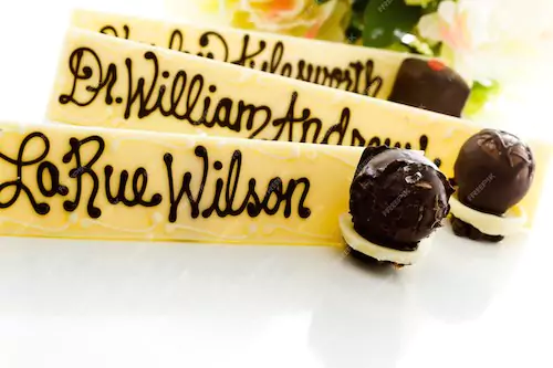 personalized chocolates for wedding guests