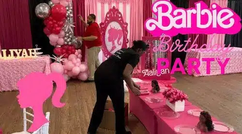 barbie theme for college events