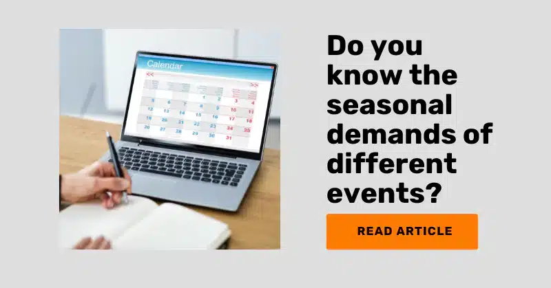 article on the seasonality of event planning and the trends