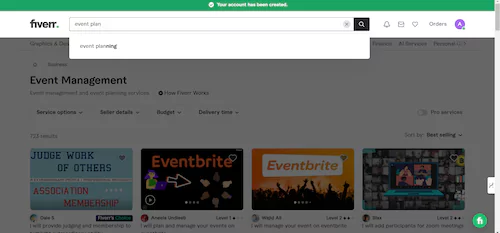 event planners on fiverr